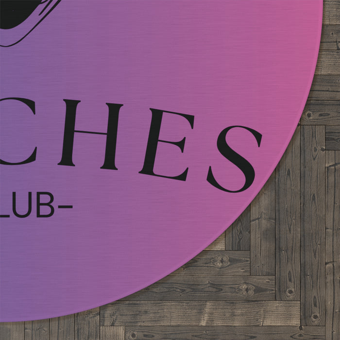 Witches Club Round Rug — Mystic Heart Potion Boho Floor Mat