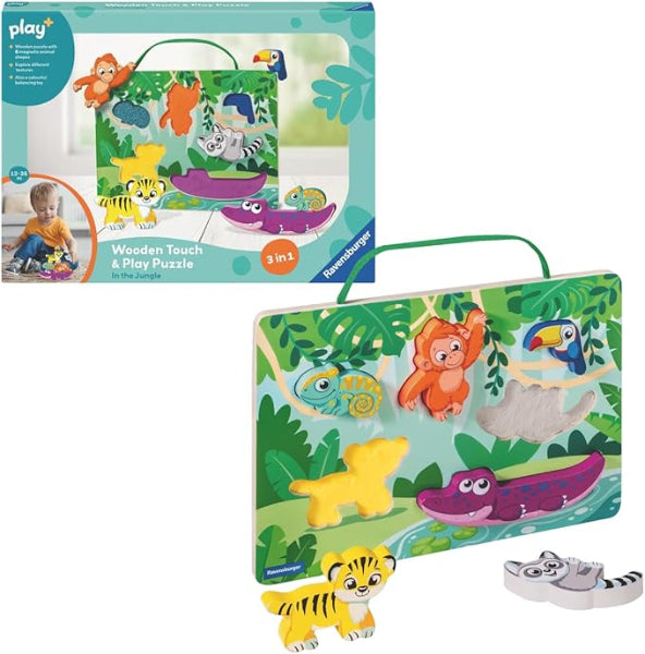 Wooden Touch & Play Puzzle: In the Jungle