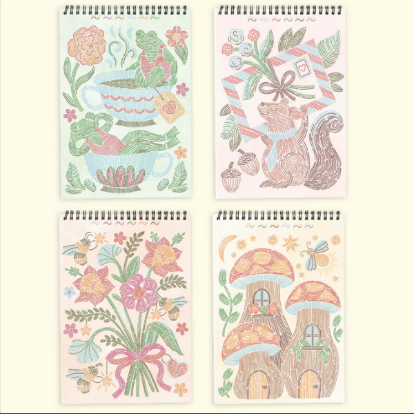 Four designs in LifeLines spiral notebook