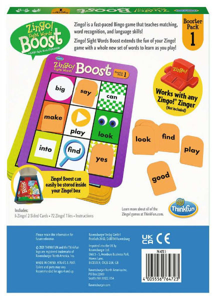 Zingo Boost Sight Words